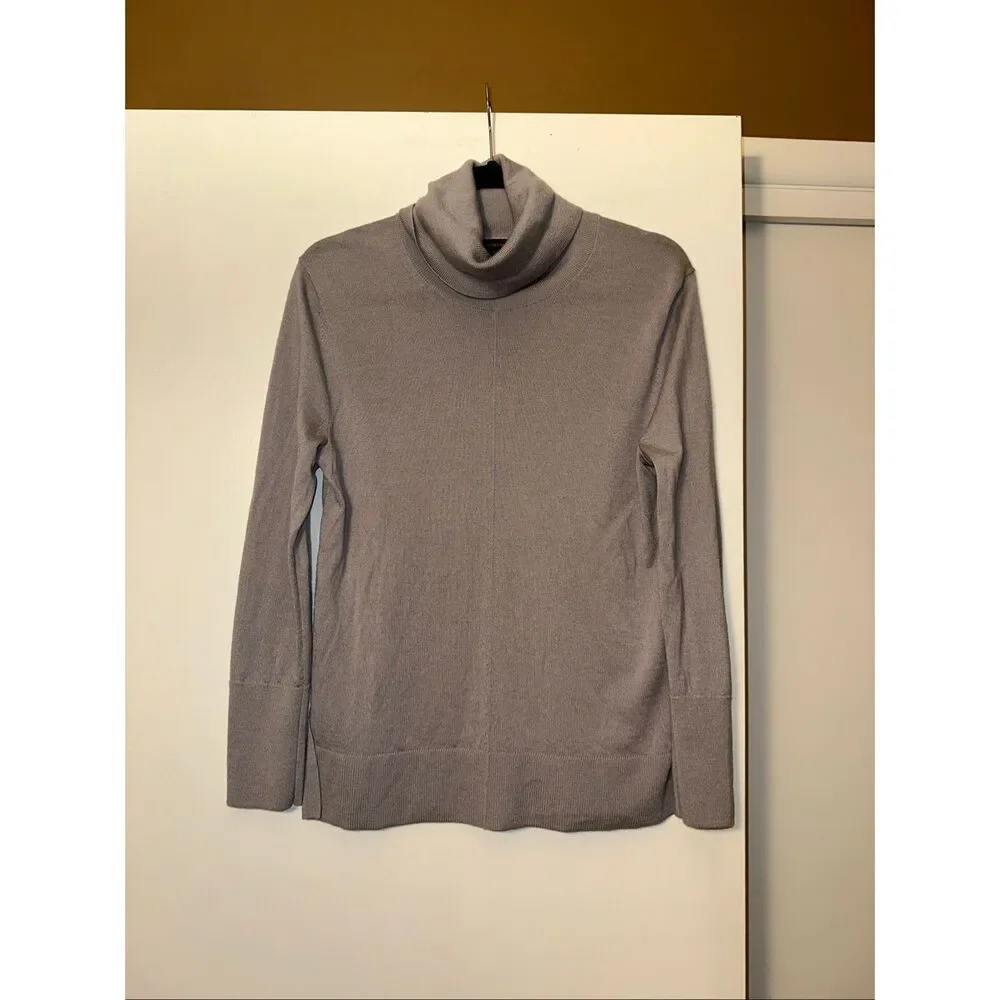 Banana Republic Small Merino Wool Turtleneck Long Sleeve Sweater Dusty Purple